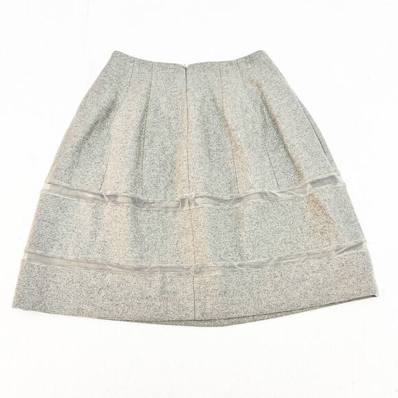 Madewell Gray Banded Pattern Pencil Skirt Wool Size 2 - Picture 4 of 6
